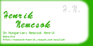 henrik nemcsok business card